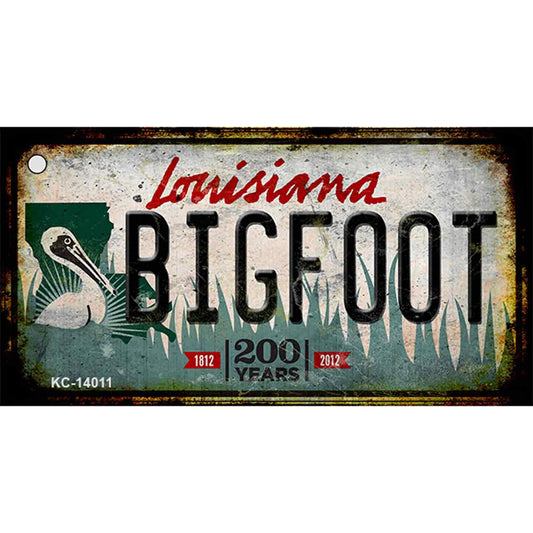 Bigfoot Louisiana Novelty Metal Key Chain