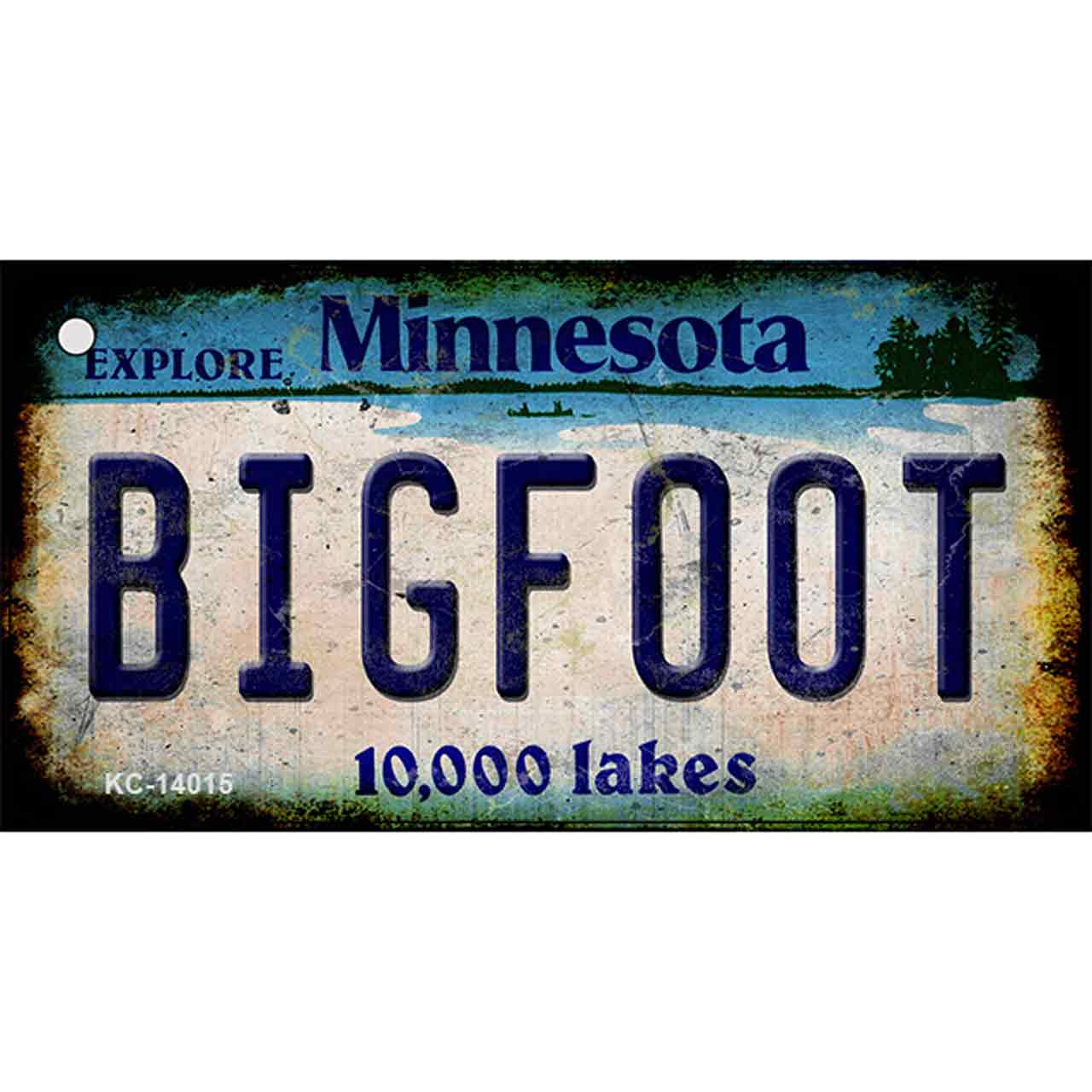 Bigfoot Minnesota Novelty Metal Key Chain