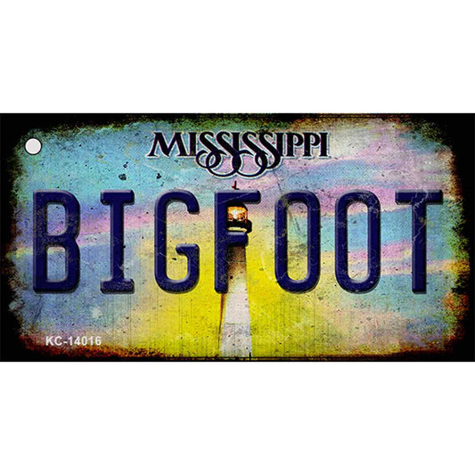 Bigfoot Mississippi Novelty Metal Key Chain