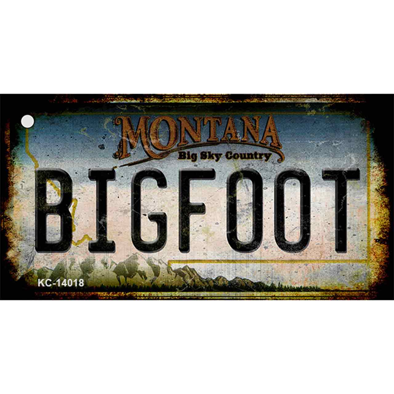 Bigfoot Montana Novelty Metal Key Chain