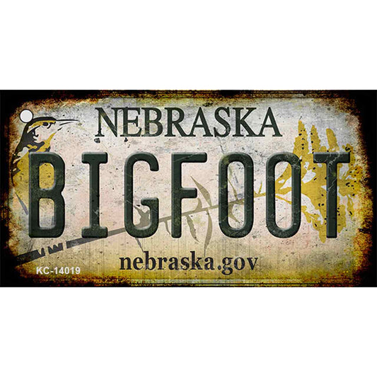 Bigfoot Nebraska Novelty Metal Key Chain