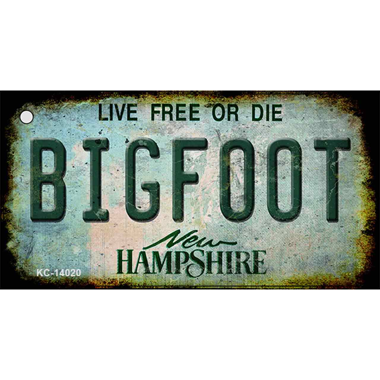 Bigfoot New Hampshire Novelty Metal Key Chain