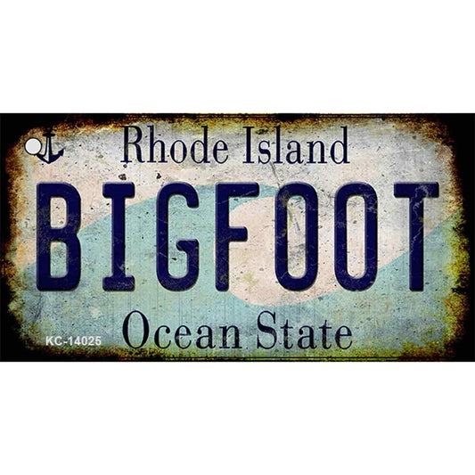 Bigfoot Rhode Island Novelty Metal Key Chain