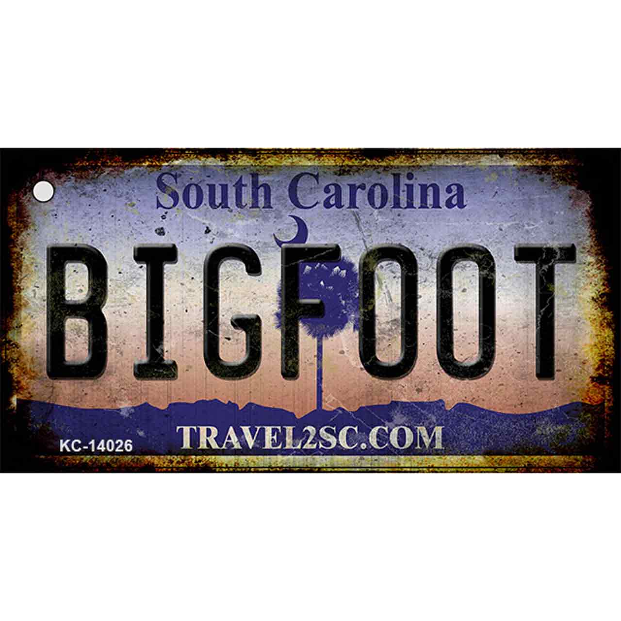 Bigfoot South Carolina Novelty Metal Key Chain