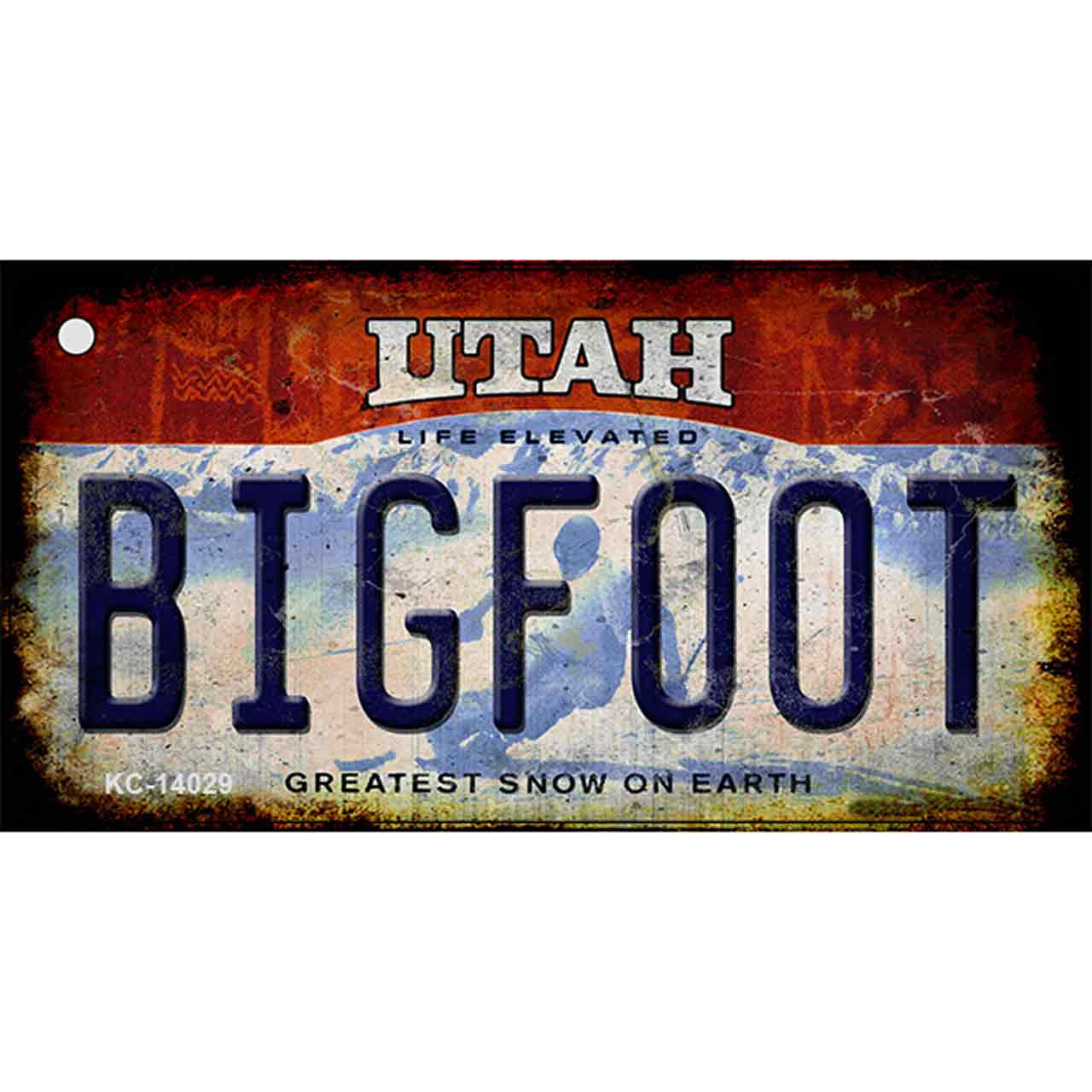 Bigfoot Utah Novelty Metal Key Chain