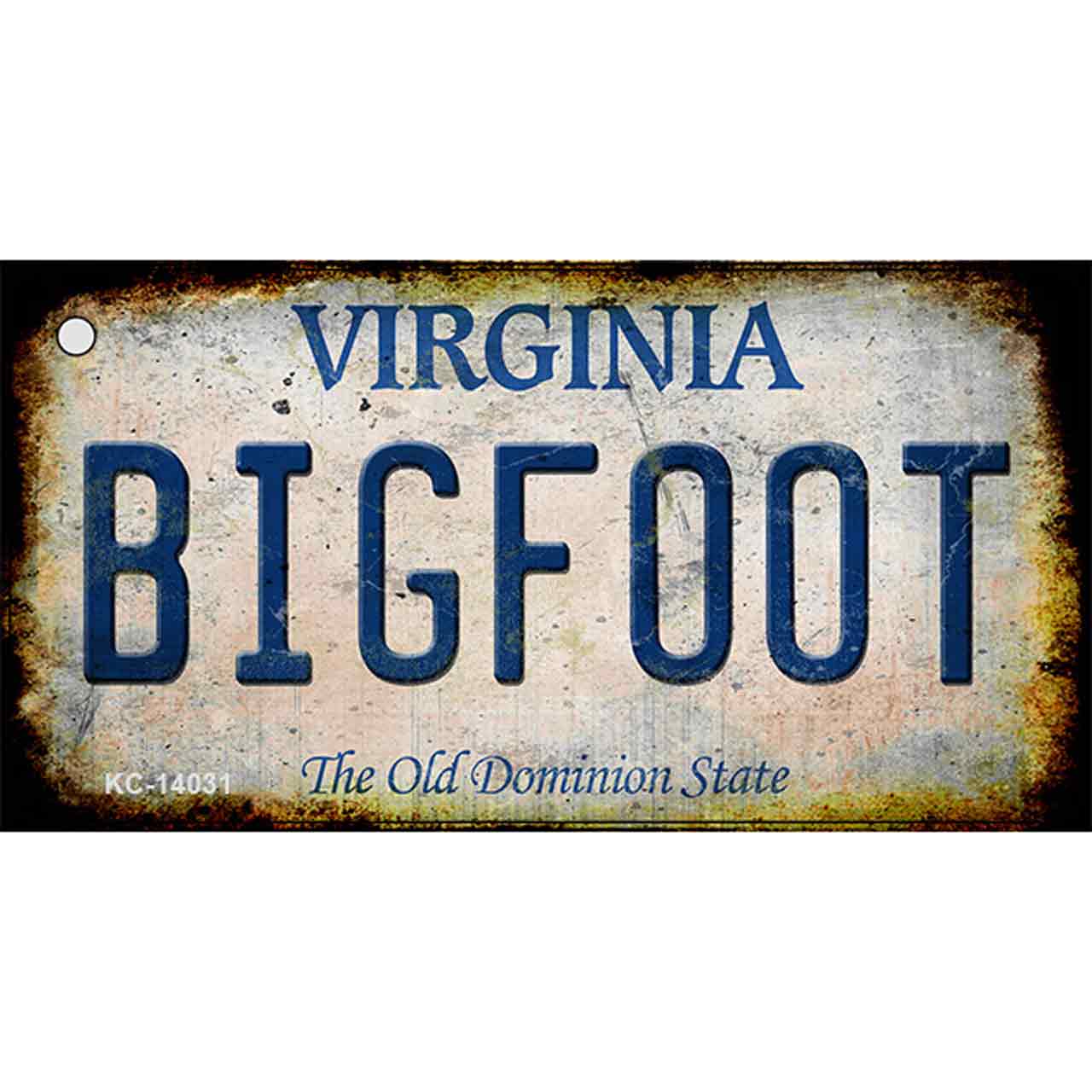 Bigfoot Virginia Novelty Metal Key Chain