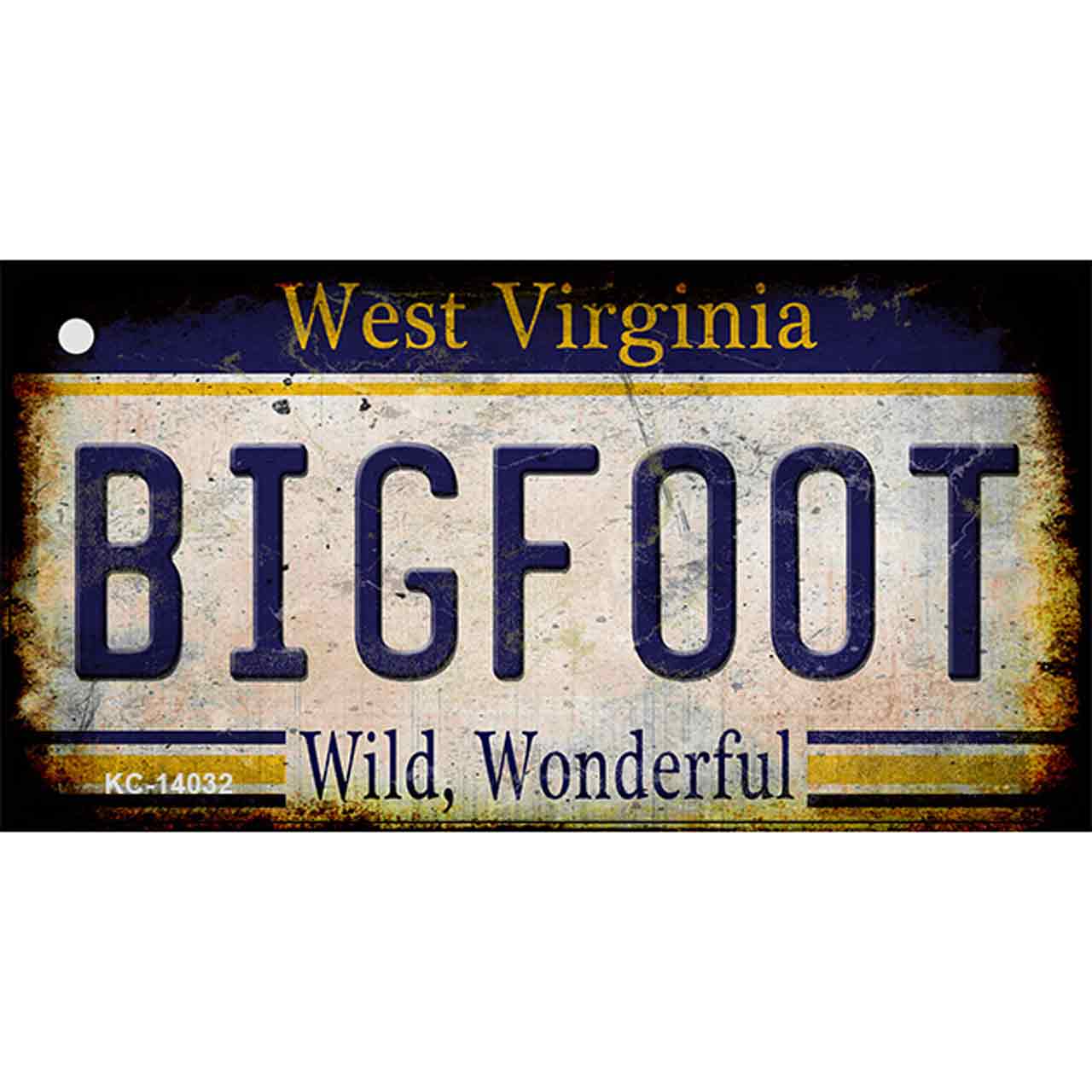 Bigfoot West Virginia Novelty Metal Key Chain