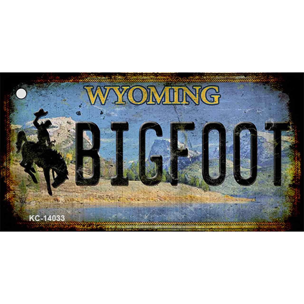 Bigfoot Wyoming Novelty Metal Key Chain