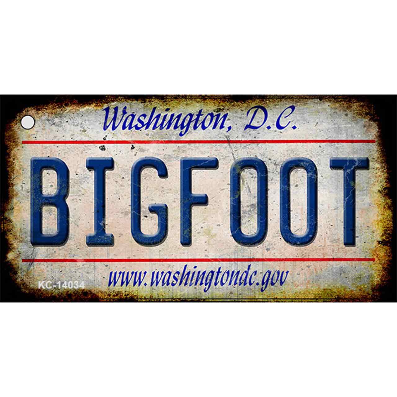 Bigfoot Washington DC Novelty Metal Key Chain