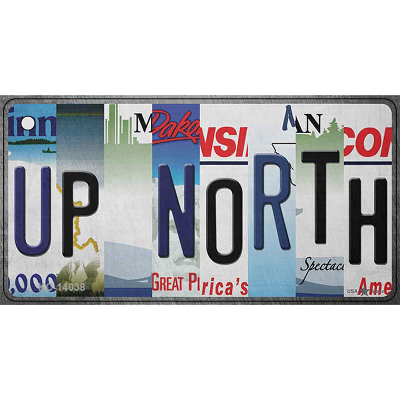 Up North Strip Art Novelty Metal Key Chain