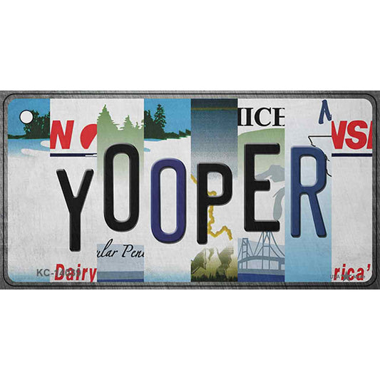 Yooper Strip Art Novelty Metal Key Chain