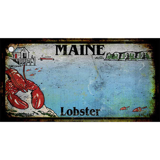 Maine Lobster Blank Rusty Novelty Metal Key Chain