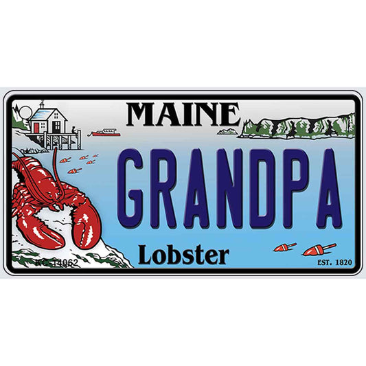Grandpa Maine Lobster Novelty Metal Key Chain