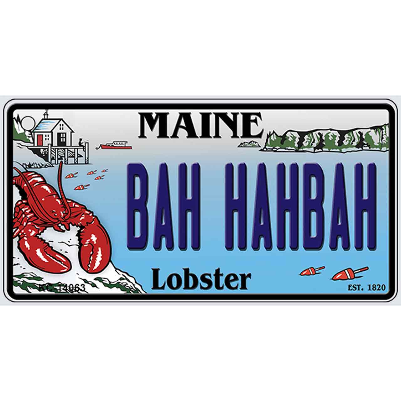 Bah Hahbah Maine Lobster Novelty Metal Key Chain