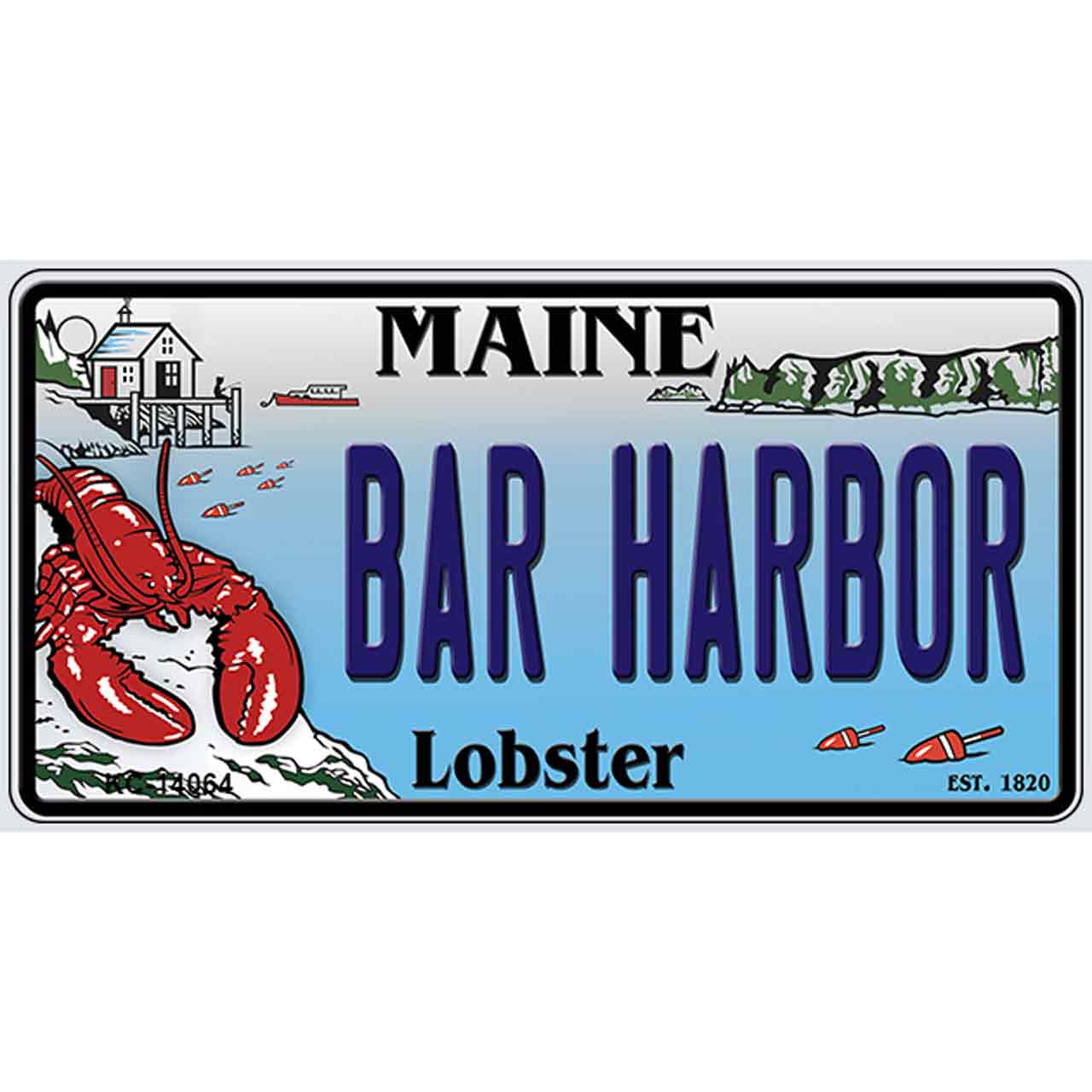 Bar Harbor Maine Lobster Novelty Metal Key Chain