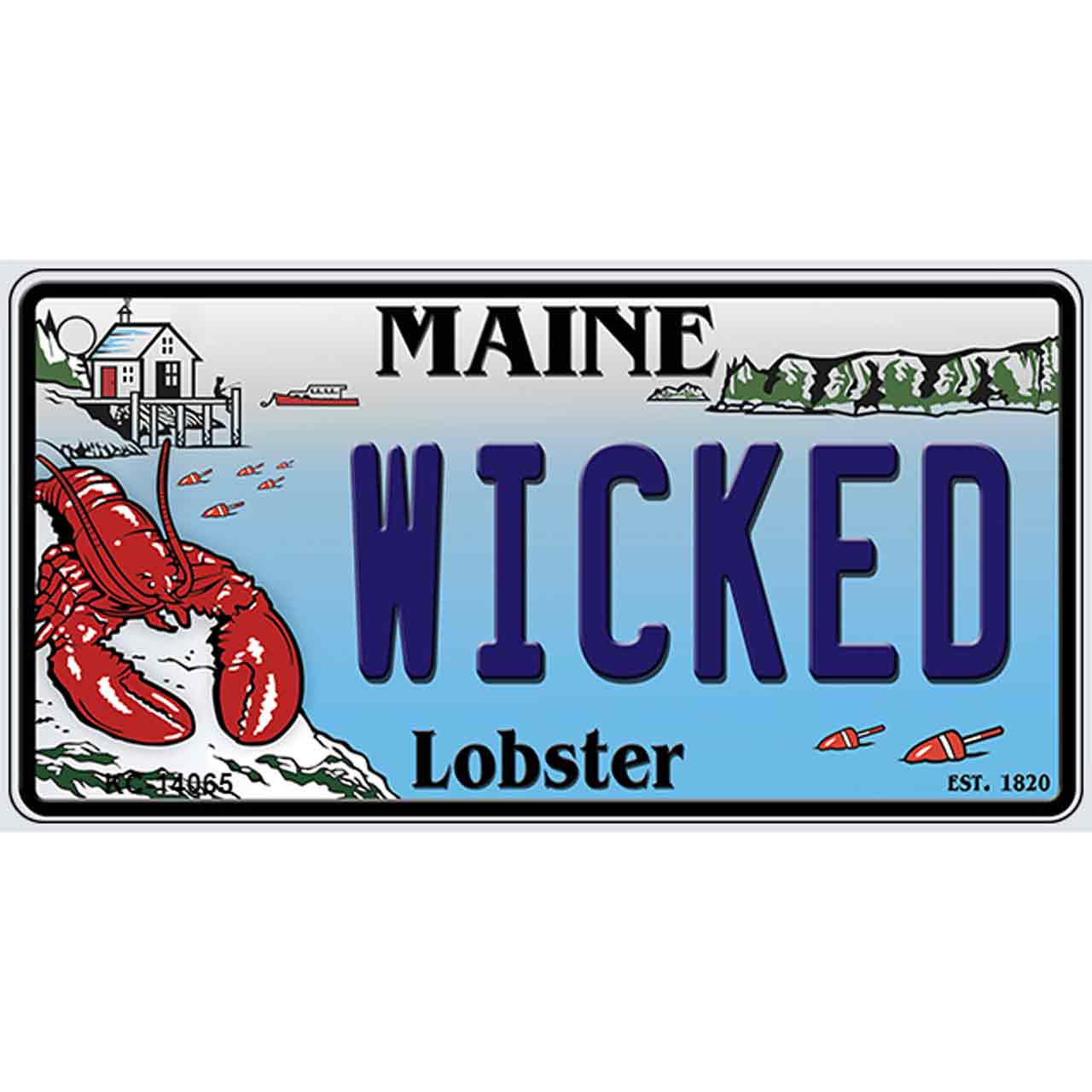 Wicked Maine Lobster Novelty Metal Key Chain