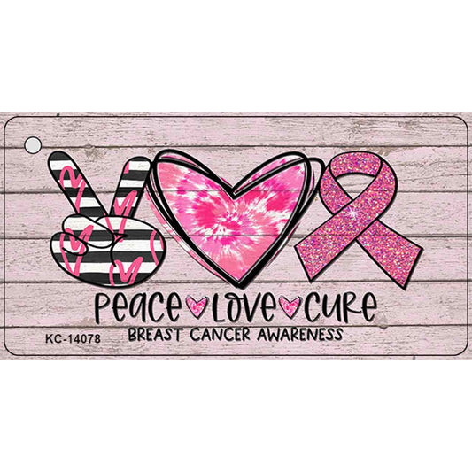 Peace Love Cure Novelty Metal Key Chain