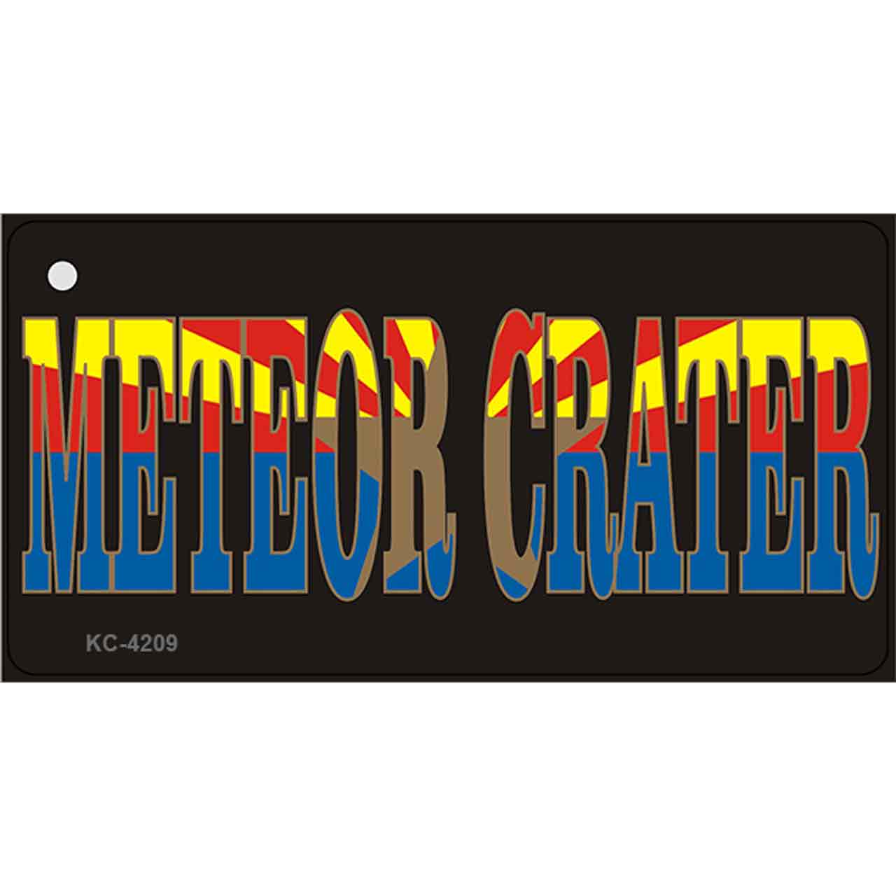 Meteor Crater Arizona Flag Novelty Metal Key Chain