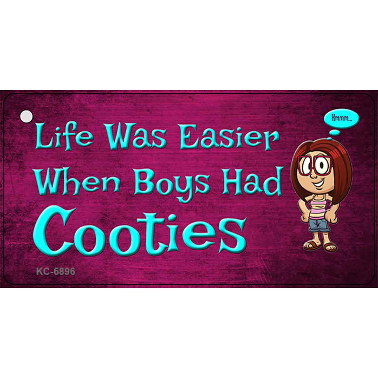 When Boys Had Cooties Novelty Metal Key Chain