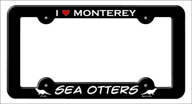 I Love Monterey Whales Novelty Metal License Plate Frame