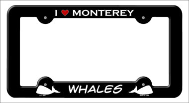 I Love Monterey Sea Otters Novelty Metal License Plate Frame