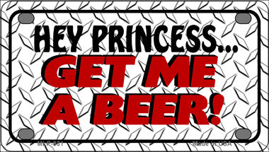 Get Me a Beer Novelty Mini Metal License Plate Tag