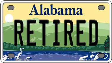 Retired Alabama Novelty Mini Metal License Plate Tag