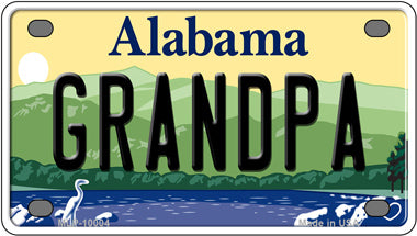 Grandpa Alabama Novelty Mini Metal License Plate Tag