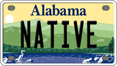 Native Alabama Novelty Mini Metal License Plate Tag