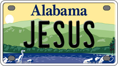 Jesus Alabama Novelty Mini Metal License Plate Tag
