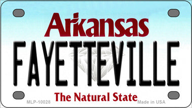 Fayetteville Arkansas Novelty Mini Metal License Plate Tag