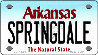 Springdale Arkansas Novelty Mini Metal License Plate Tag