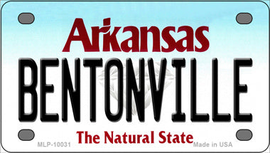 Bentonville Arkansas Novelty Mini Metal License Plate Tag