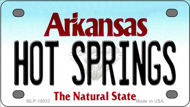 Hot Springs Arkansas Novelty Mini Metal License Plate Tag