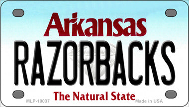 Razorbacks Arkansas Novelty Mini Metal License Plate Tag