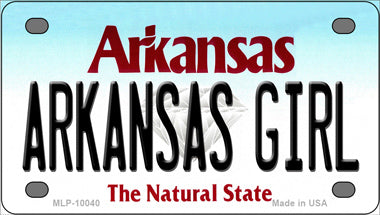 Arkansas Girl Arkansas Novelty Mini Metal License Plate Tag