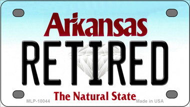 Retired Arkansas Novelty Mini Metal License Plate Tag