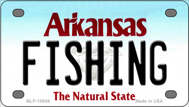 Fishing Arkansas Novelty Mini Metal License Plate Tag