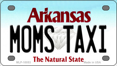 Moms Taxi Arkansas Novelty Mini Metal License Plate Tag
