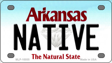 Native Arkansas Novelty Mini Metal License Plate Tag