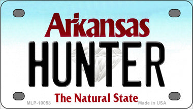 Hunter Arkansas Novelty Mini Metal License Plate Tag