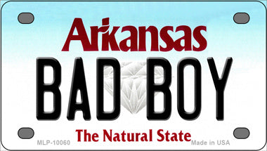 Bad Boy Arkansas Novelty Mini Metal License Plate Tag