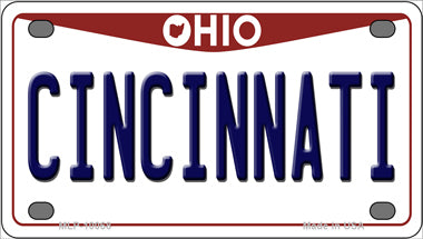 Cincinnati Ohio Novelty Mini Metal License Plate Tag