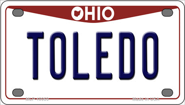 Toledo Ohio Novelty Mini Metal License Plate Tag