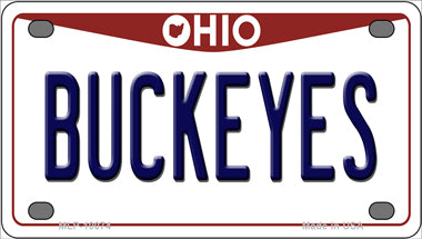 Buckeyes Ohio Novelty Mini Metal License Plate Tag