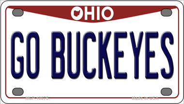 Go Buckeyes Ohio Novelty Mini Metal License Plate Tag
