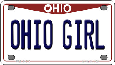 Ohio Girl Ohio Novelty Mini Metal License Plate Tag