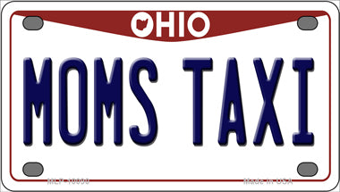 Moms Taxi Ohio Novelty Mini Metal License Plate Tag