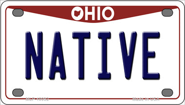Native Ohio Novelty Mini Metal License Plate Tag