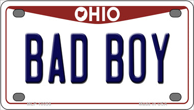 Bad Boy Ohio Novelty Mini Metal License Plate Tag